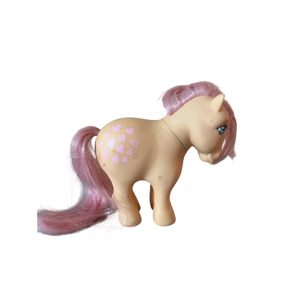 Vintage 1982 Hasbro My Little Pony G1 Peachy Pretty Parlor Peach Pink Hearts